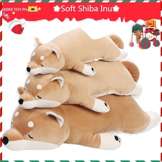 AIXINI Husky /Shiba Inu Dog Stuffed Animal Siberian Husky Stuffed Toy Dog Plush Toy Cute Plush Toys Kawaii Lying Husky Pillow for Christmas Gift