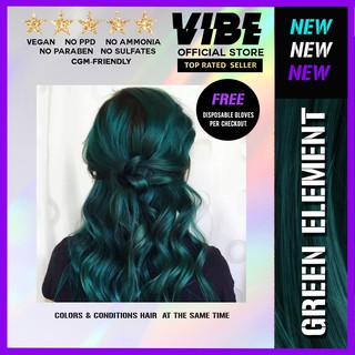 Hybrid Colours Green Element Dark Green Hair Dye 150g (1)