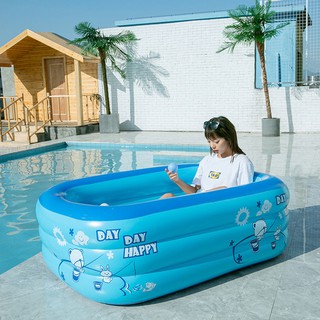 COD Ready Stock (150X110X50cm) Bestway Inflatable Pool Kiddie Swimming Pool Rectangle