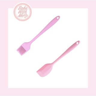 PINK SPATULA OIL BRUSH SILICONE | PINK OIL BRUSH