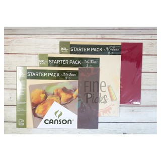 Canson Starter Pack Mi-Teintes 160g 9"x12" (3 packs/15 sheets/3 colors) SAVE P17!