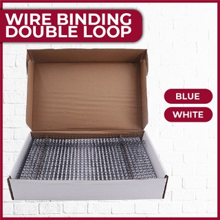 100pcs Double Loop Wire for Wire Binding Machine Black | White A4 Size 34 Holes