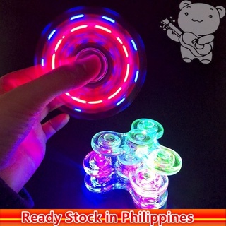 Stress Reliever Toys Ready Stock LED Lightfidget Toy Fidget Spinner Hand Top Spinners Glowing Figet Spiner