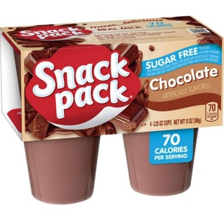 Hunts Snack Pack Sugar Free Chocolate Pudding (4 x 3.25oz)
