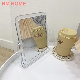 【24H delivery】R&M Korea simple desktop transparent acrylic makeup mirror Nordic double-sided