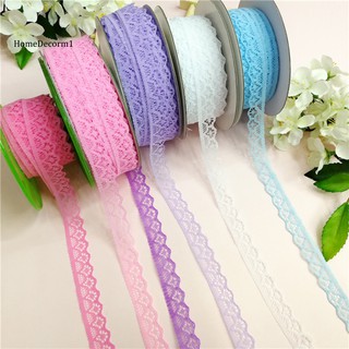 HMDC_10 Yards Lace Ribbon 15mm Wide Trim DIY Fabric Wedding Decorative Sewing Rope