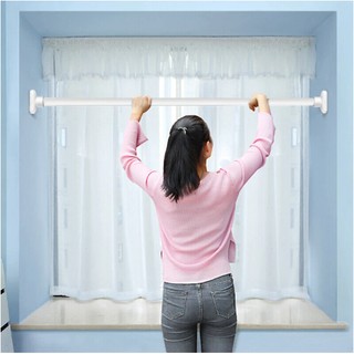 Extendable Rod Shower Curtain Telescopic Curtain Rod Adjustable Spring Loaded Bathroom D-105