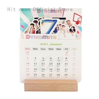 2021 Calendar BTS Group Member Mini Photo Desk Calendar Table Decor JIMIN JUNGKOOK V JIN SUGA