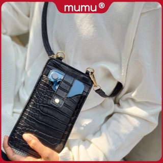 Mumu #1155 Fashion Elegant Phone Wallet With Sling Cute Korean Leather Wallets For Women