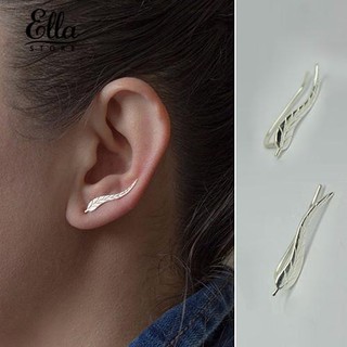 Ellastore lady Punk Alloy Ear Cuffs Leaf Shape Ear Stud