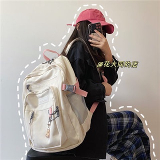 ◕ΧTravel bagSchool bag female Korean version of ins high school students Joker campus backpack large