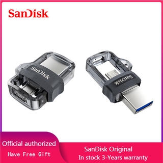 100% Original Sandisk USB Flash Drive 128GB 64GB 32GB 16GB Dual Drive OTG USB Mini Stick Pendrive Micro USB3.0 SDDD3 High Speed 150 M