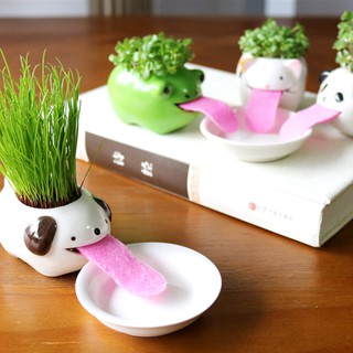 Cartoon Panda/cat/dog/frog Succulent Planter Pot Flower Pots Cute Pets Cat/dog/frog Ceramic Flowerpot Home Desk Decor