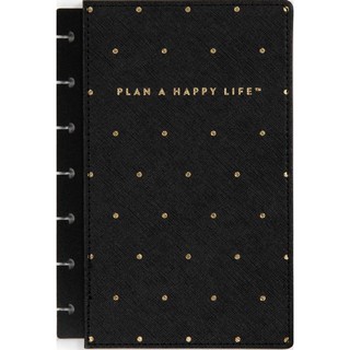 Me & My Big Ideas The Happy Planner - Snap-In Cover - Black/Gold Dot (Mini)