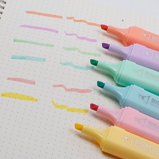 6pcs/Set Macaron Pastel Highlighter Pen