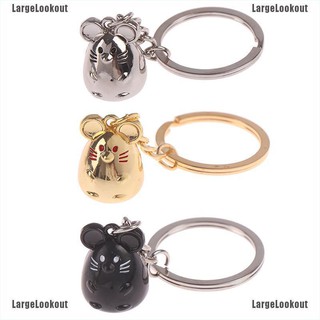 LargeLookout Rat Mouse Keychain Trinket Animal Car Key Bag Pendant Keyring New Year Gift