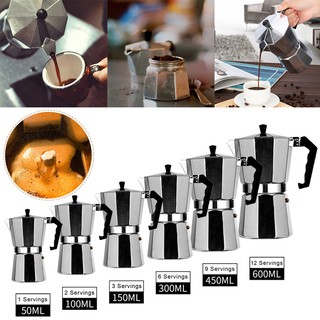 Aluminum Mocha Coffee Pot Rapid Stovetop Coffee Brewer Stovetop Espresso Maker Moka Pot
