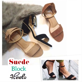 AOB on hand & ready to ship - 111- Suede and Leather Block Heels