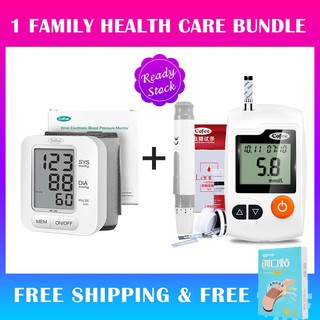 【Special Bundle】Cofoe Blood Glucose Monitor for Diabetes+Automatic Blood Pressure Monitor Free Gift