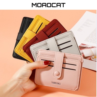 【TAOMICMIC】Small Card Wallet Women Ultra-Thin Mini Ladies Short Purse Coin Pouch Multi-Card Slots Holder
