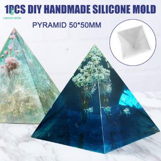 Pyramid Silicone Mold Resin Jewelry Making Mould Epoxy Pendant Craft DIY Tool 50*50mm