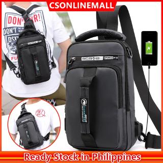 Hot Sale Mens Nylon Chest Bag Multi-Functional Casual Shoulder Bag Backpack