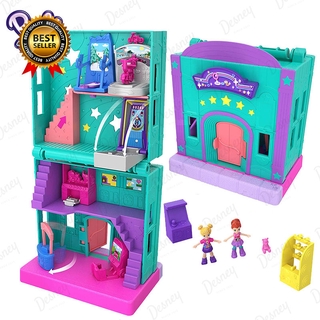 Polly Pocket Store Treasure Box Doll House Pretend Play Toy Accessories For Girls Birthday Gift