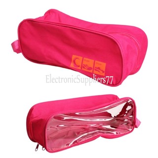 Travel Waterproof Premium Polyester Shoe Bag (pink)