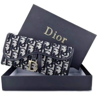 ORG Dior Best Seller Fashion Trifold Long Wallet For Womens With box