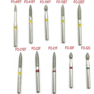 ☇FO Series Dental Diamond Drill Burs Dia-burs for High Speed Handpiece Dentist Tools 1.6mm Shank
