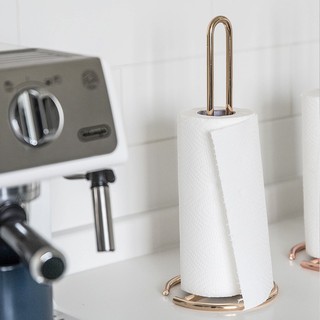 Wrought iron paper towel rack dining table kitchen oil-absorbing paper holder bathroom roll holder vertical paper towel storage rack Nordic ins vertical paper roll holder creative kitchen paper towel holder storage rack (3)