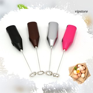 [VIP]Electric Mini Handle Egg Beater Hot Drink Milk Coffee Frother Foamer Whisk Mixer