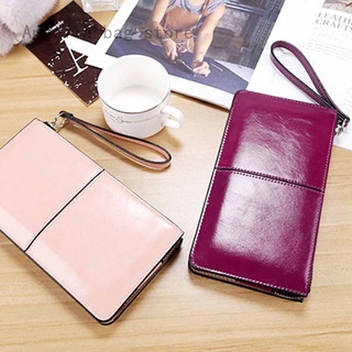 Ready Stock Korean Version of the Zipper Wallet Female Long Clutch Bag Female Multi-card Wallet Multi-function Wristband Wallet