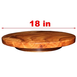Wooden Lazy Susan Turntable Rotating Center Table 18 inches Acacia Wood