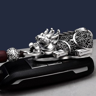 ゔ☬ decompression toyscar pendants999 sterling silver brave car keychain pendant men and women person