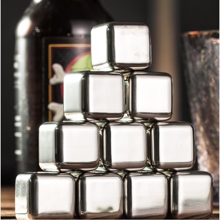 4pcs/6PCS 304 stainless steel ice cubes ice liqueur frozen drink metal ice cubes Ice cube