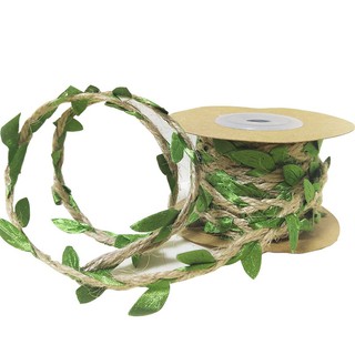 5m / roll leaf ribbon gift packaging holiday celebration clothing accessories wedding decoration ribbon