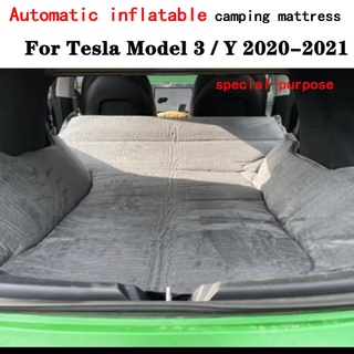 Automatic inflatable camping mattress for Tesla Model 3 Velvet skin special-purpose Travel mat for T (1)