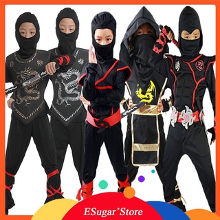 Ninja Cosplay Costume Muscle Warrior Ninja Kid Japanese Ninjago Costume Halloween Costume for Boys