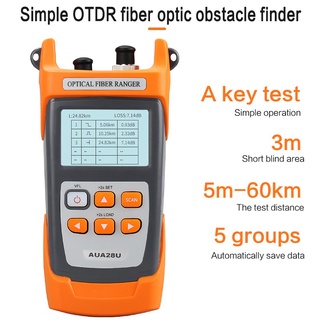 AUA-28A/28U Simple OTDR Optical Time Domain Reflectometer Fiber Optic Cable Obstacle Finder Breakpoint Tester
