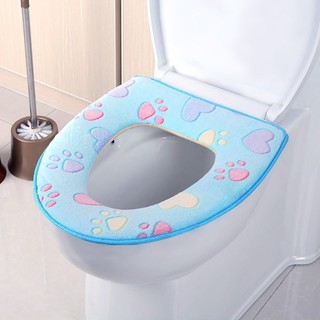 *Superlife*Bathroom Warmer Toilet Seat Cloth Soft Closestool Washable Lid Top Cover Pad (4)