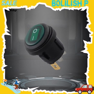 <Bolilishp> Accessory Toggle Switch 3Pin Mini Lighted Circle Toggle Switch Dustproof for Boat (1)