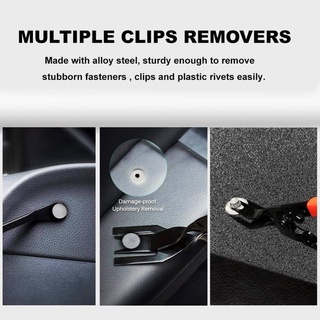 19Pcs Trim Removal Tool Car Panel Door Audio Trim Removal Tool Kit Auto Clip Pliers Fastener Remover (5)