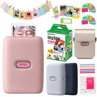 Fujifilm Instax Mini Link Smartphone Printer + 20 Sheets Instant Film + Case + 64 Pockets Album + 10 Kits (1)
