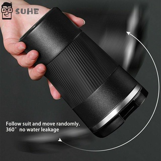 SUHE Portable Coffee Mug Cup Travel Office Bottle Thermal Flask Double Layer Leakproof 380/510ML Insulated Water Cup/Multicolor