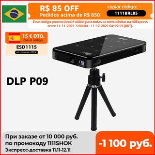 DLP Portable P09 II Mini Projector screen Android 9.0 4K WiFi Bluetooth Projector IN Beamer Home
