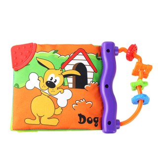 Baby Cloth Books Rattle Teether Animal Theme Learning Toys