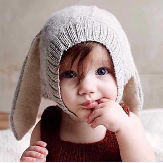 BY Baby Rabbit Ears Knitted Hat Infant Toddler Children Photogragh Hat