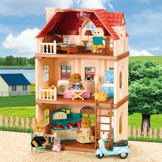 Miniature Dollhouse Furniture Toy Forest Family Montessori Kitchen Kids Pretend Play House Toys Girls Birthday Gift
