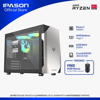 IPASON NEW Launch Gaming PC Ryzen 5 5600G 8G DDR4 Radeon Vega 7 Graphics 500G M.2 NvMe High Speed (8)